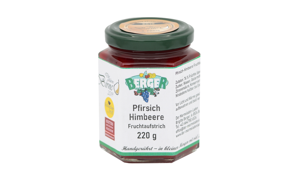 Pfirsich - Himbeer Marmelade